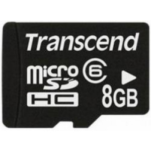Карта памяти micro SDНС 8Gb Transcend (TS8GUSDC6); Class 6; No adapter