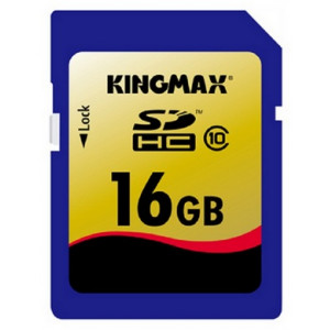 Карта памяти SDHC 16Gb Kingmax; (KM16GSDHC10); Class 10