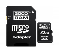 Карта памяти micro SDHC 32Gb GoodRAM; Class 10 UHS I; With SD-adapter (M1AA-0320R11)