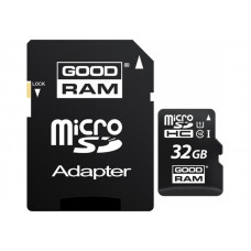 Карта памяти micro SDHC 32Gb GoodRAM; Class 10 UHS I; With SD-adapter (M1AA-0320R11)