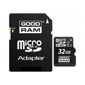 Карта памяти micro SDHC 32Gb GoodRAM; Class 10 UHS I; With SD-adapter (M1AA-0320R11)
