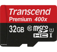 Карта памяти micro SDHC 32Gb Transcend; Class 10 UHS-I Premium 400X; No adapter (TS32GUSDCU1)