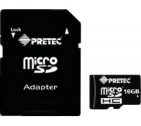 Карта памяти micro SDHC 16Gb Pretec; (STSH16G-SA); Class 10; UHS-I; with SD-adapter
