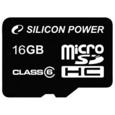Карта памяти micro SDHC 16Gb Silicon Power; Class 6; No adapter (SP016GBSTH006V10)
