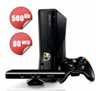 Игровая приставка Microsoft XBOX 360 Slim 500Gb  (FREEBOOT + прошивка LT+ 3.0 + 80 игр)