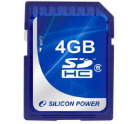 Карта памяти SDHC 4Gb Silicon Power; Class 6; (SP004GBSDH006V10)