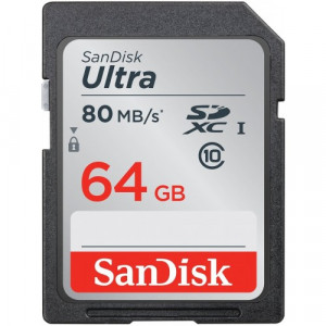 Карта памяти SDXC 64Gb SanDisk; Class 10 UHS-I (SDSDUNC-064G-GN6IN)