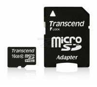 Карта памяти micro SDHC 32Gb Transcend (TS32GUSDHC10***); Class10; with SD adapter