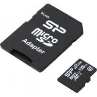 Карта памяти micro SDXC 128Gb SiliconPower Elite (SP128GBSTXBU1V10SP); Class 10; SD-adapter