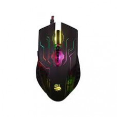 Мышь проводная A4Tech Bloody Q51 Neon XGlide; USB; Black