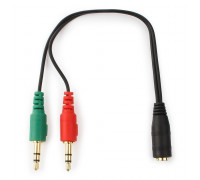  Переходник 3.5 mm jack розетка - 2xJack 3.5 вилка (CCA-418)