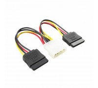 Переходник питания SATA (двойной); (Molex-2xSATA); 0.3m