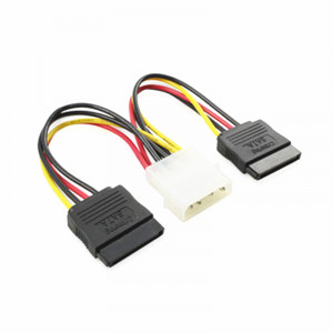 Переходник питания SATA (двойной); (Molex-2xSATA); 0.3m