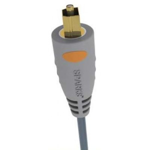Кабель оптоволоконный; TOSLINK вилка - вилка; Sparks Gold; 1.8 м (SG1118)