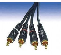Кабель  межблочный 2xRCA - 2xRCA; Gold; Belsis; 1м (BW1130)