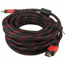Кабель HDMI to HDMI 1.4; 20.0m; (с двумя фильтрами, в оплетке); Black&Red
