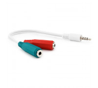 Переходник 3.5 mm jack - 3.5 mm jack x2 (CCA-417W)