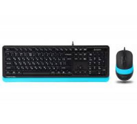 Клавиатура+мышь проводная A4Tech Fstyler F1010 Black/Blue