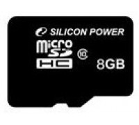 Карта памяти micro SDHC 8Gb Silicon Power; Class 10; No adapter (SP008GBSTH010V10)
