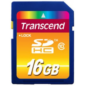 Карта памяти SDHC 16Gb Transcend TS16GSDHC10