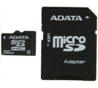 Карта памяти micro SDHC 32Gb A-Data (AUSDH32GCL10-RA1); Class 10; with SD adapter