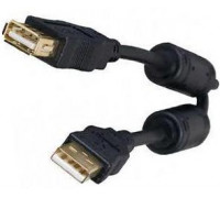 Кабель USB 2.0; AM-AF (соединительный с ферритовым фильтром); 1,5м