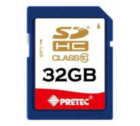 Карта памяти SDHC 32Gb Pretec; (SHSV32G); Class 10