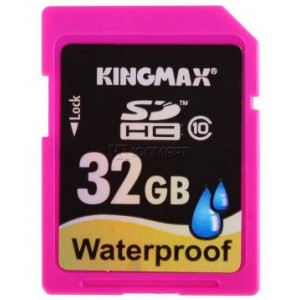 Карта памяти SDHC 32Gb Kingmax; WaterProof (KM32GSDHC10W); Class 10