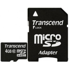 Карта памяти micro SDHC 4Gb Transcend with SD adapter