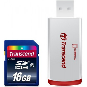 Карта памяти SDHC 16Gb Transcend (TS16GSDHC10-P2)