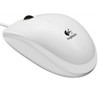 Мышь проводная Logitech B100; Optical Mouse; USB; White (910-003360)