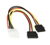Переходник питания SATA (двойной); (Molex-2xSATA); 015m
