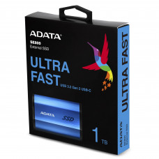 Внешний SSD A-Data 1000Gb ASE800 (ASE800-1TU32G2-CBL); 1.8"; USB 3.2 Gen 2x2 Type-C; Black